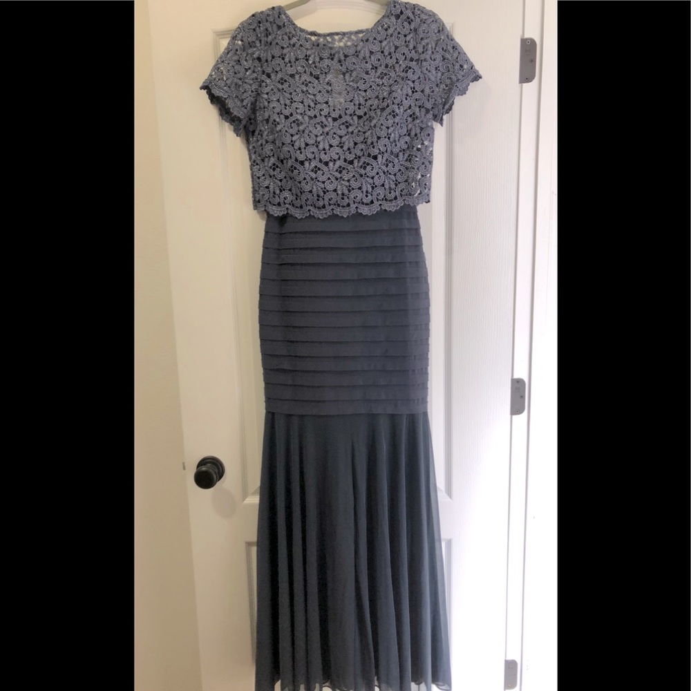 Blue evening gown